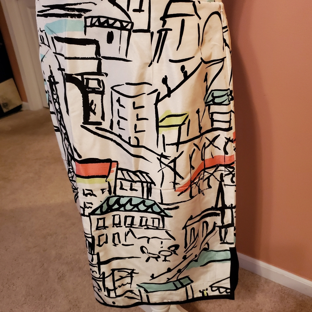 Grace Lewis summer silk paris skirt size 14